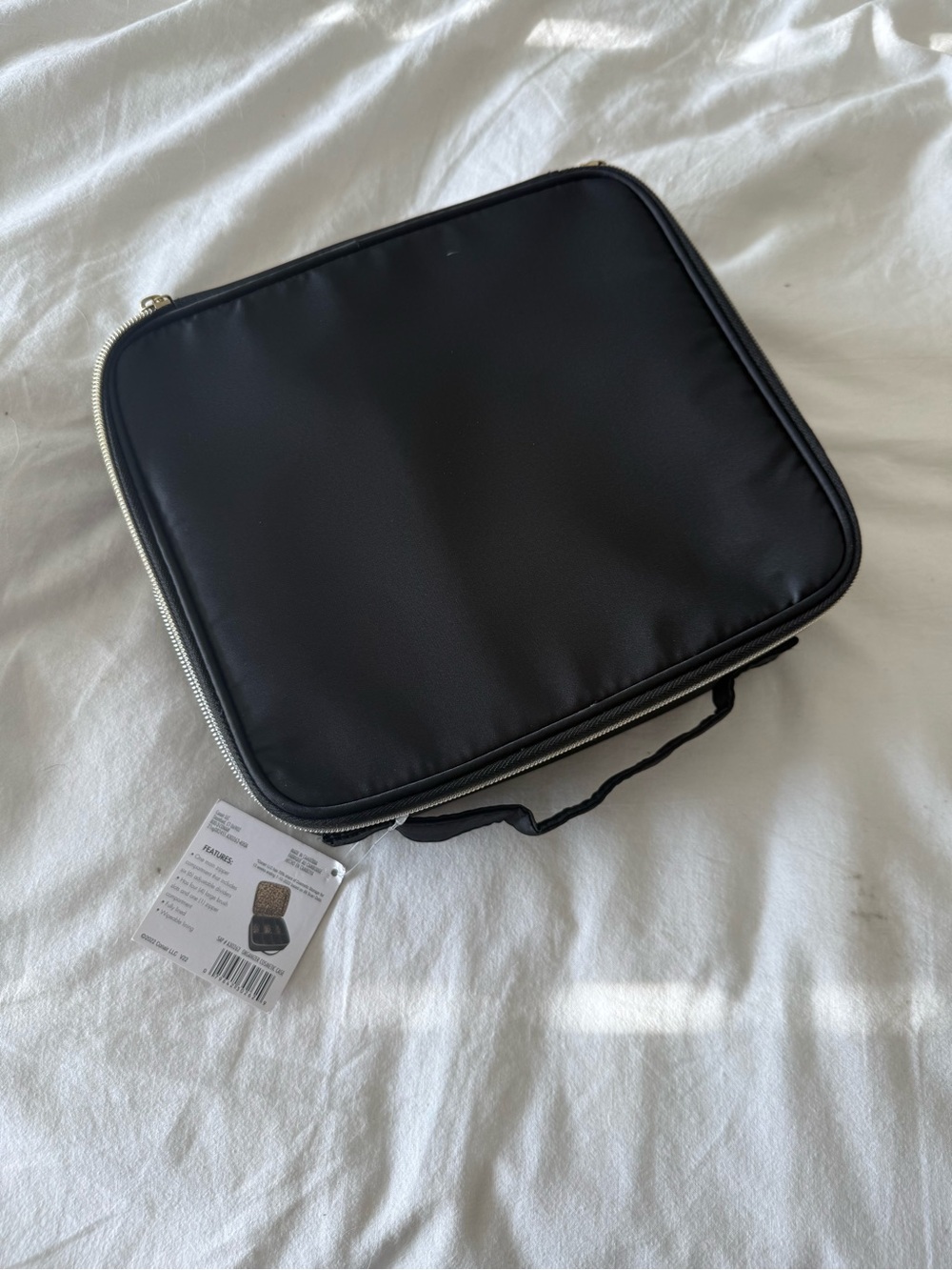Black Cosmetic Case with Carry Handle